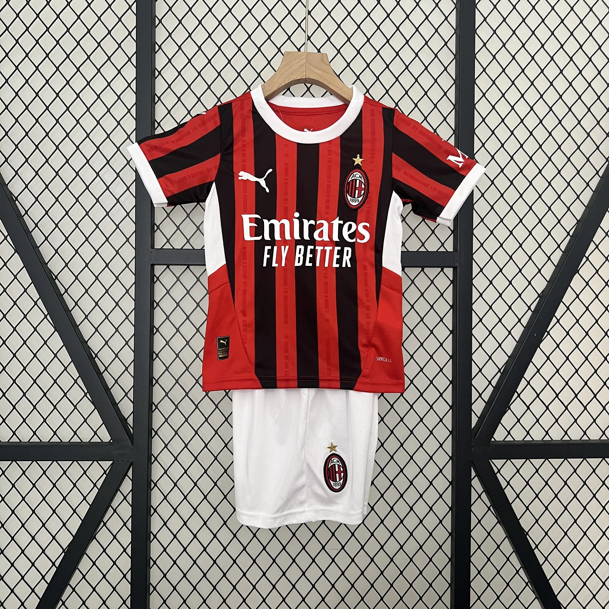 AC Milan Soccer Jersey Home Kids Kit Jersey+Shorts 2024/25 - U-jersey