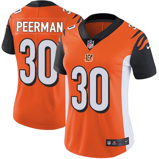 Women's Nike Cincinnati Bengals #30 Cedric Peerman Vapor Untouchable Limited Orange Alternate NFL Jersey - Ujersey
