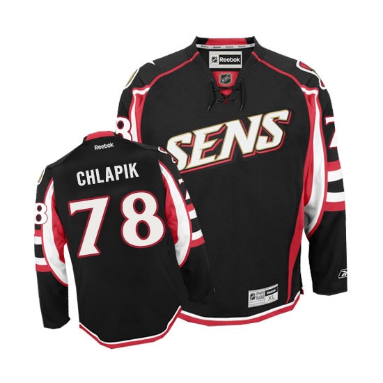 Men's Reebok Ottawa Senators #78 Filip Chlapik Authentic Black Third NHL Jersey - Ujersey