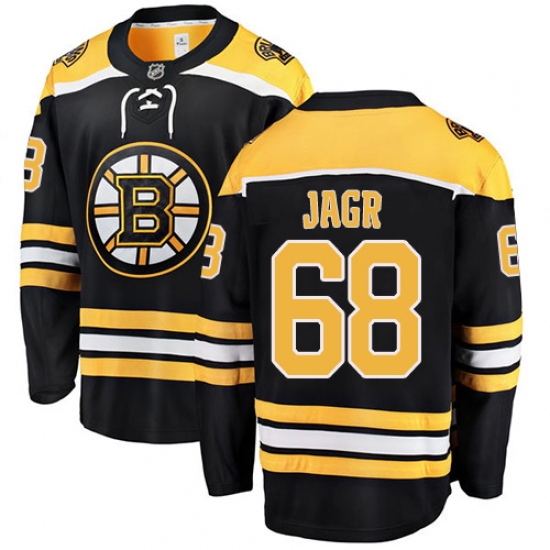 Youth Boston Bruins #68 Jaromir Jagr Authentic Black Home Fanatics Branded Breakaway NHL Jersey - Ujersey