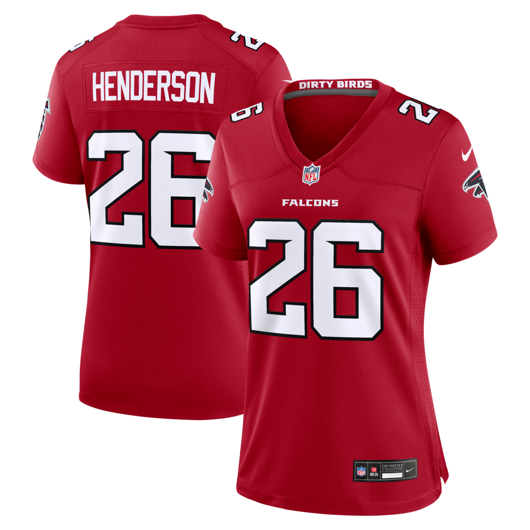 Women's Atlanta Falcons CJ Henderson Nike Red Team Game Jersey