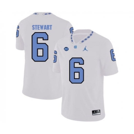 North Carolina Tar Heels 6 M.J. Stewart White College Football Jersey - Ujersey