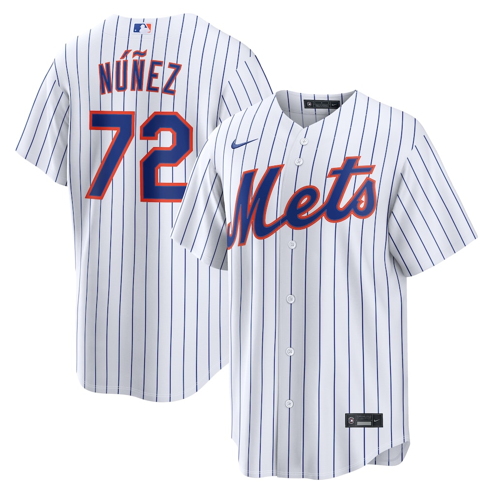 Men's New York Mets Dedniel Núñez Nike White Home Replica Jersey - Ujersey