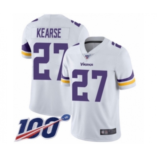 Men's Minnesota Vikings #27 Jayron Kearse White Vapor Untouchable Limited Player 100th Season Football Jersey - Ujersey