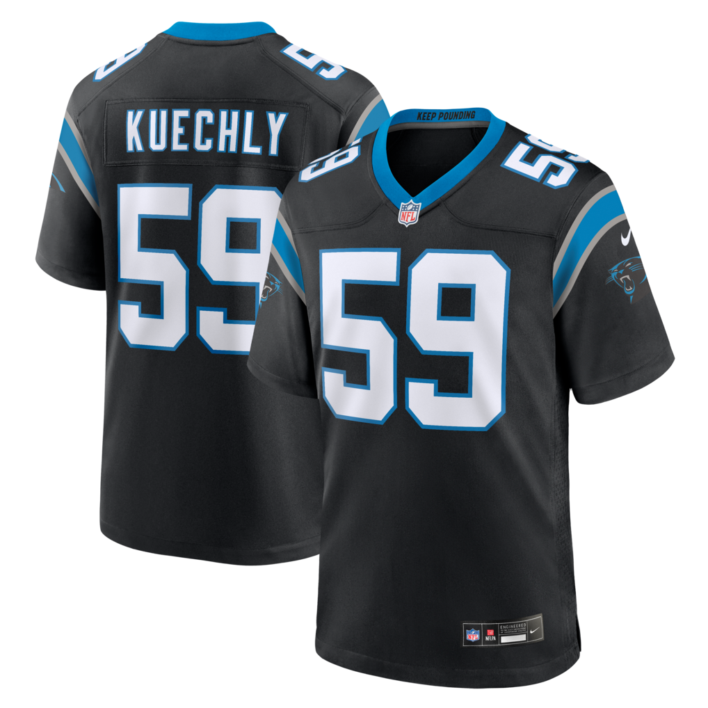 Men's Carolina Panthers Luke Kuechly Nike Black Team Game Jersey - U-jersey