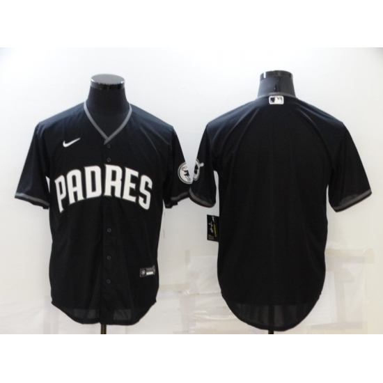 Men's San Diego Padres Blank Black Game Jersey - Ujersey