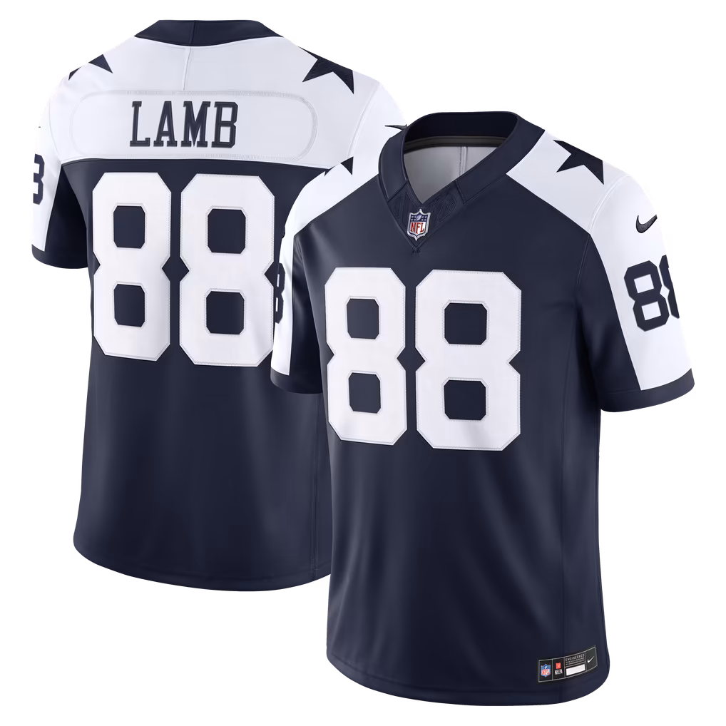 Men's Dallas Cowboys CeeDee Lamb Nike Navy Alternate Vapor F.U.S.E. Stitched Limited Jersey - U-jersey
