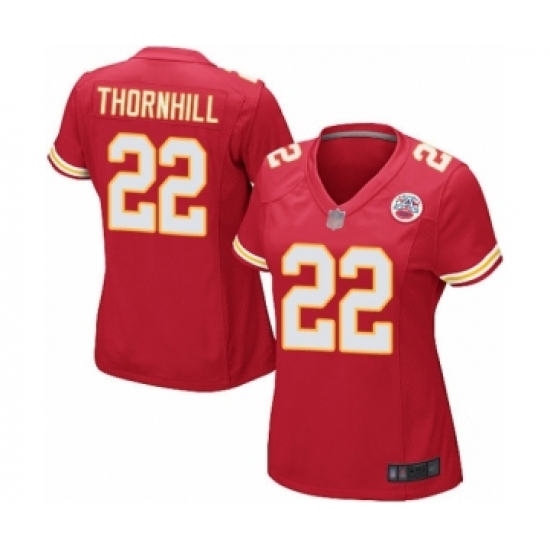 Women's Kansas City Chiefs #22 Juan Thornhill Game Red Team Color Football Jersey - Ujersey