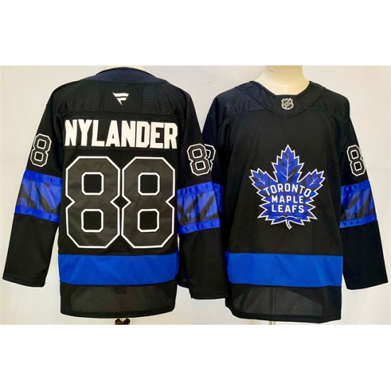Men's Toronto Maple Leafs #88 William Nylander Black 2024-25 Stitched Jersey - Ujersey