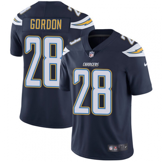 Youth Nike Los Angeles Chargers #28 Melvin Gordon Elite Navy Blue Team Color NFL Jersey - Ujersey