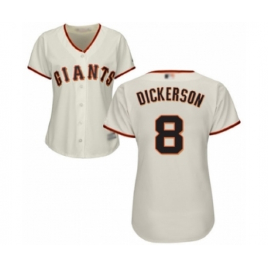 Women's San Francisco Giants #8 Alex Dickerson Authentic Cream Home Cool Base Baseball Player Jersey