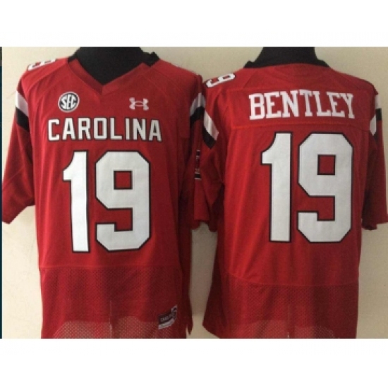 South Carolina Gamecocks 19 Jake Bentley Red College Football Jersey - Ujersey