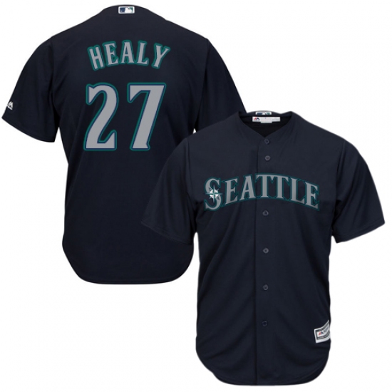 Youth Majestic Seattle Mariners #27 Ryon Healy Authentic Navy Blue Alternate 2 Cool Base MLB Jersey - Ujersey