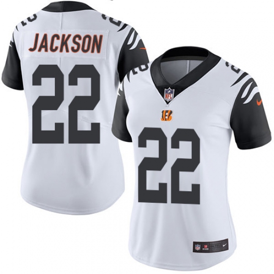 Women's Nike Cincinnati Bengals #22 William Jackson Limited White Rush Vapor Untouchable NFL Jersey - Ujersey