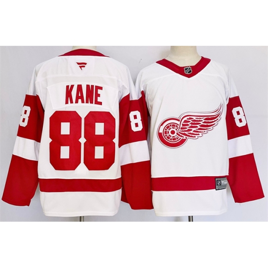 Men's Detroit Red Wings #88 Patrick Kane White 2024-25 Stitched Jersey - Ujersey