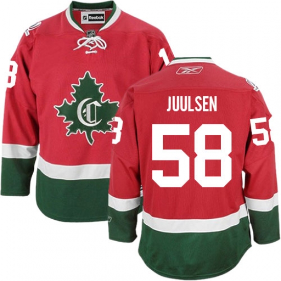 Men's Reebok Montreal Canadiens #58 Noah Juulsen Authentic Red New CD NHL Jersey - Ujersey