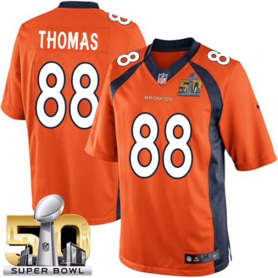 Youth Nike Denver Broncos #88 Demaryius Thomas Limited Orange Team Color Super Bowl 50 Bound NFL Jersey - Ujersey