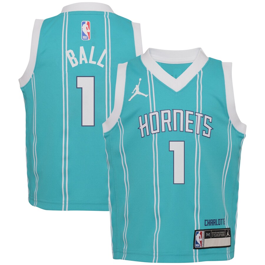 Preschool Charlotte Hornets LaMelo Ball Jordan Brand Teal Swingman Player Jersey - Icon Edition - Ujersey