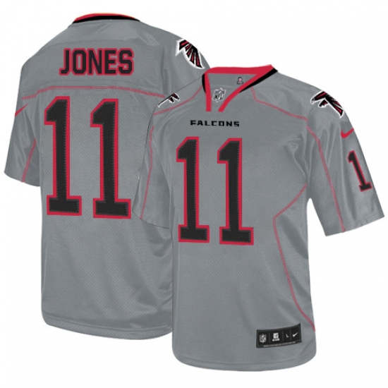Men's Nike Atlanta Falcons #11 Julio Jones Elite Lights Out Grey NFL Jersey - Ujersey