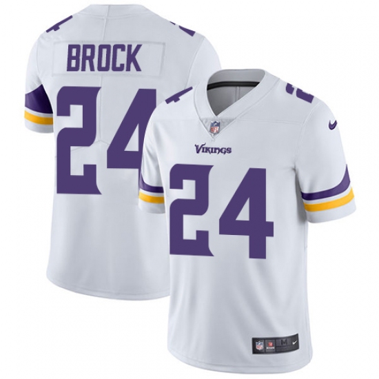 Men's Nike Minnesota Vikings #24 Tramaine Brock White Vapor Untouchable Limited Player NFL Jersey - Ujersey