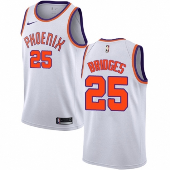 Men's Nike Phoenix Suns #25 Mikal Bridges Swingman White NBA Jersey - Association Edition - Ujersey
