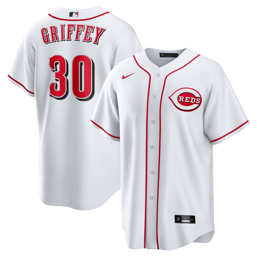 Men's Cincinnati Reds Ken Griffey Jr. Nike White Home Retired Player Replica Jersey - Ujersey NHL