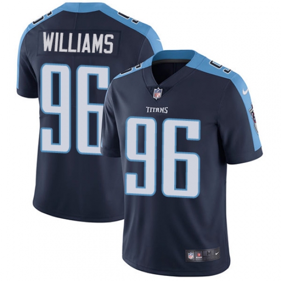 Youth Nike Tennessee Titans #96 Sylvester Williams Navy Blue Alternate Vapor Untouchable Limited Player NFL Jersey - Ujersey