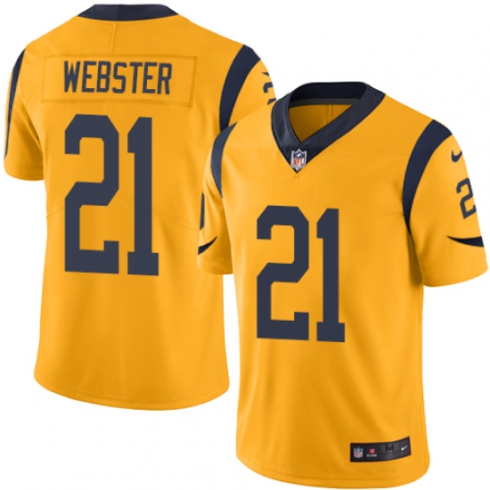 Youth Nike Los Angeles Rams #21 Kayvon Webster Limited Gold Rush Vapor Untouchable NFL Jersey - Ujersey