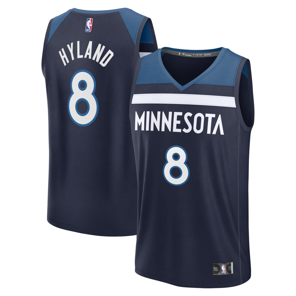 Men's Minnesota Timberwolves Bones Hyland Fanatics Navy Fast Break Jersey - Icon Edition - Ujersey Shop