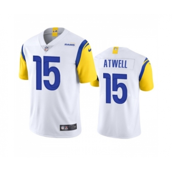 Men's Los Angeles Rams #15 Tutu Atwell White Vapor Untouchable Limited Stitched Football Jersey - Ujersey