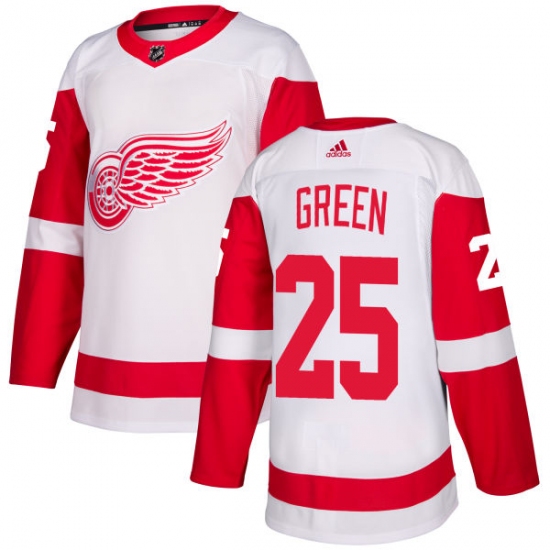 Women's Adidas Detroit Red Wings #25 Mike Green Authentic White Away NHL Jersey - Ujersey