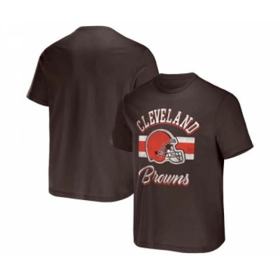 Men's Cleveland Browns Brown x Darius Rucker Collection Stripe T-Shirt - Ujersey NHL