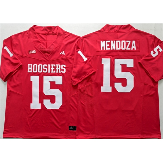 Men's Indiana Hoosiers #15 Fernando Mendoza Red Stitched Basketball Jersey - Ujersey
