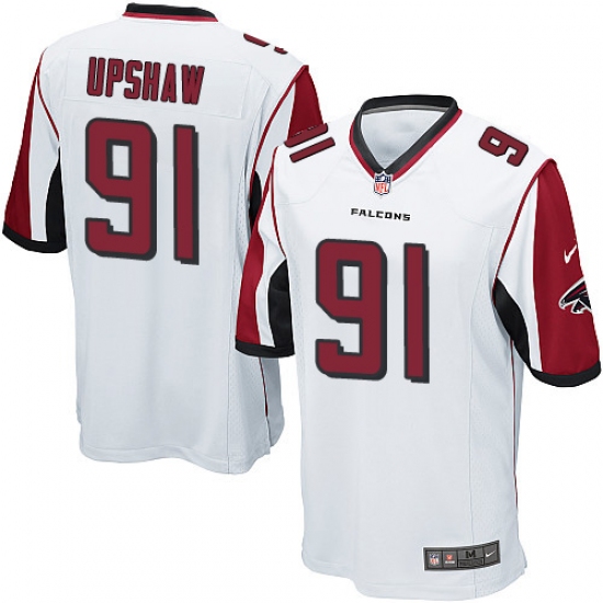 Men's Nike Atlanta Falcons #91 Courtney Upshaw Game White NFL Jersey - Ujersey