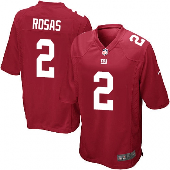 Men's Nike New York Giants #2 Aldrick Rosas Game Red Alternate NFL Jersey - Ujersey