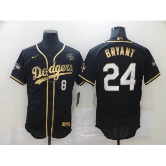 Men's Los Angeles Dodgers Kobe Bryant Nike Black Portrait Jerseys - Ujersey
