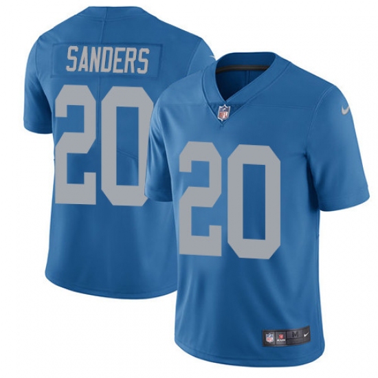 Men's Nike Detroit Lions #20 Barry Sanders Elite Blue Alternate NFL Jersey - Ujersey