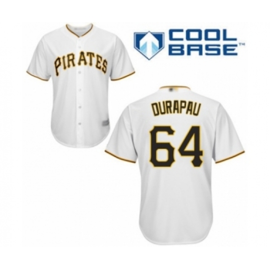 Youth Pittsburgh Pirates #64 Montana DuRapau Authentic White Home Cool Base Baseball Player Jersey - Ujersey