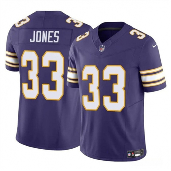 Men's Minnesota Vikings #33 Aaron Jones Purple F.U.S.E. Vapor Untouchable Throwback Limited Football Stitched Jersey - Ujersey