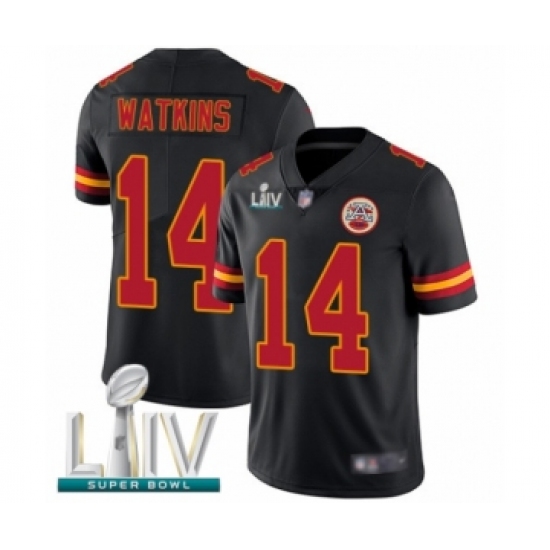 Youth Kansas City Chiefs #14 Sammy Watkins Limited Black Rush Vapor Untouchable Super Bowl LIV Bound Football Jersey