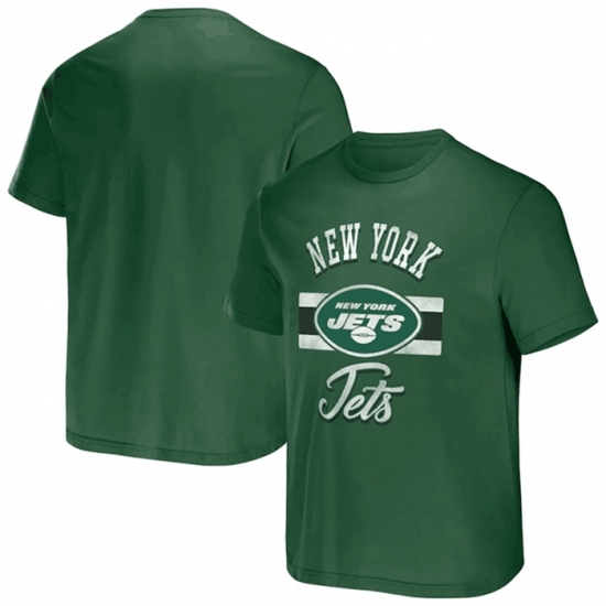 Men's New York Jets Green X Darius Rucker Collection Stripe T Shirt - Ujersey