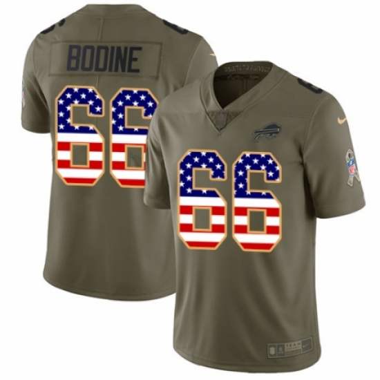 Youth Nike Buffalo Bills #66 Russell Bodine Limited Olive/USA Flag 2017 Salute to Service NFL Jersey - Ujersey