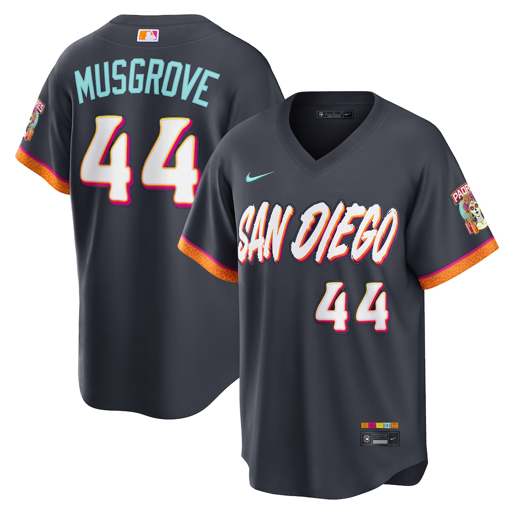 Men's San Diego Padres Joe Musgrove Nike Obsidian 2026 City Connect Stadium Jersey - Vujersey Los Angeles Rams