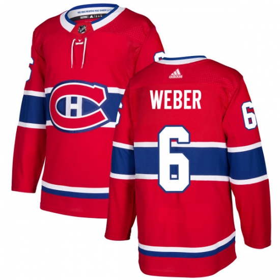 Youth Adidas Montreal Canadiens #6 Shea Weber Premier Red Home NHL Jersey - Ujersey