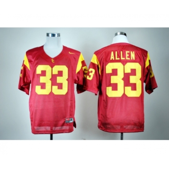 USC Trojans 33 Allen Red Jerseys - Ujersey