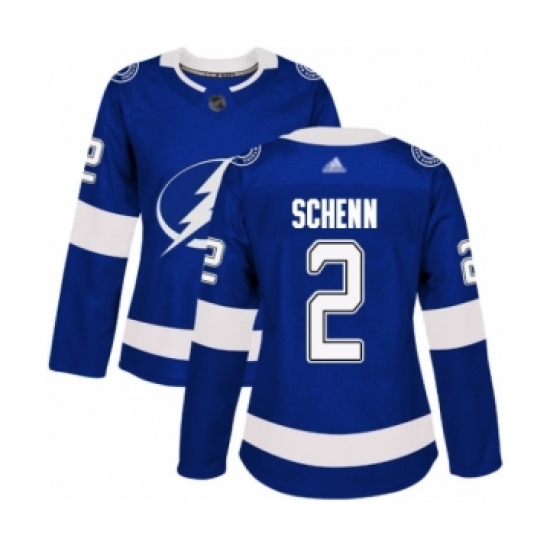 Women's Tampa Bay Lightning #2 Luke Schenn Authentic Royal Blue Home Hockey Jersey - Ujersey