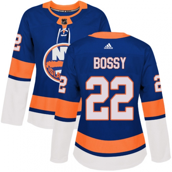 Women's Adidas New York Islanders #22 Mike Bossy Premier Royal Blue Home NHL Jersey - Ujersey