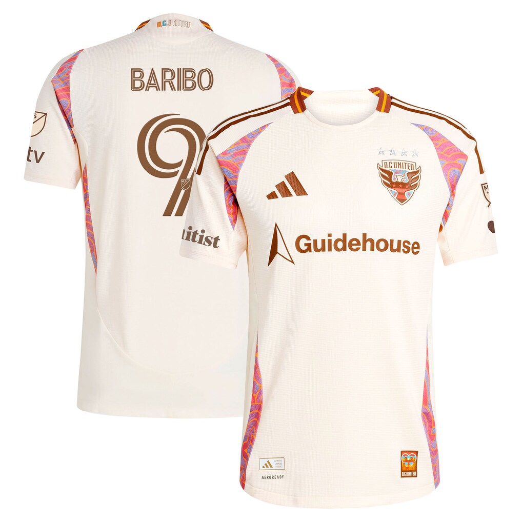 Men's D.C. United Tai Baribo adidas Natural 2025 The Soul Kit On-Field Authentic Jersey - Ujersey