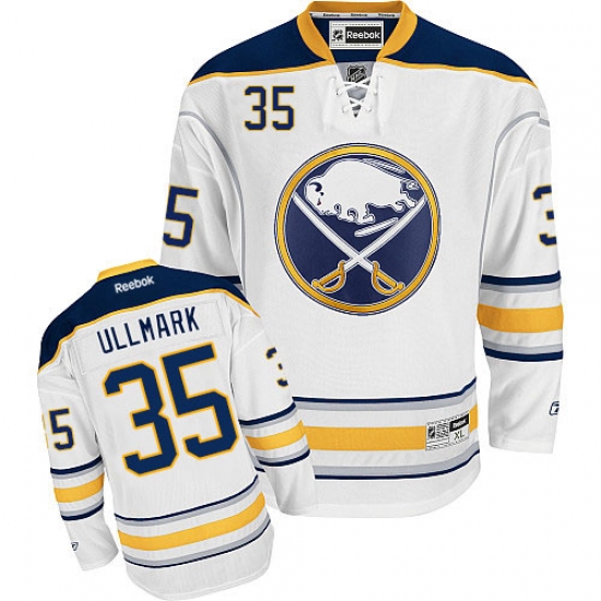 Youth Reebok Buffalo Sabres #35 Linus Ullmark Authentic White Away NHL Jersey - Ujersey