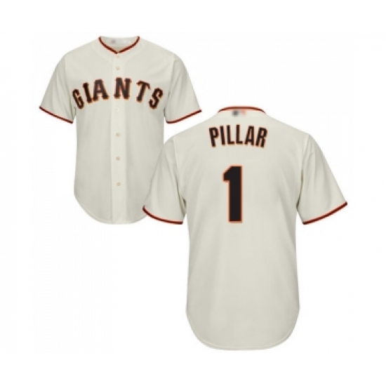 Men's San Francisco Giants #1 Kevin Pillar Replica Cream Home Cool Base Baseball Jersey - Ujersey